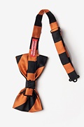 Orange & Black Stripe Pre-Tied Bow Tie Photo (1)