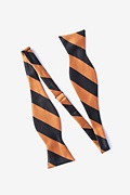Orange & Black Stripe Self-Tie Bow Tie Photo (1)