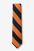 Orange & Black Stripe Skinny Tie Photo (1)