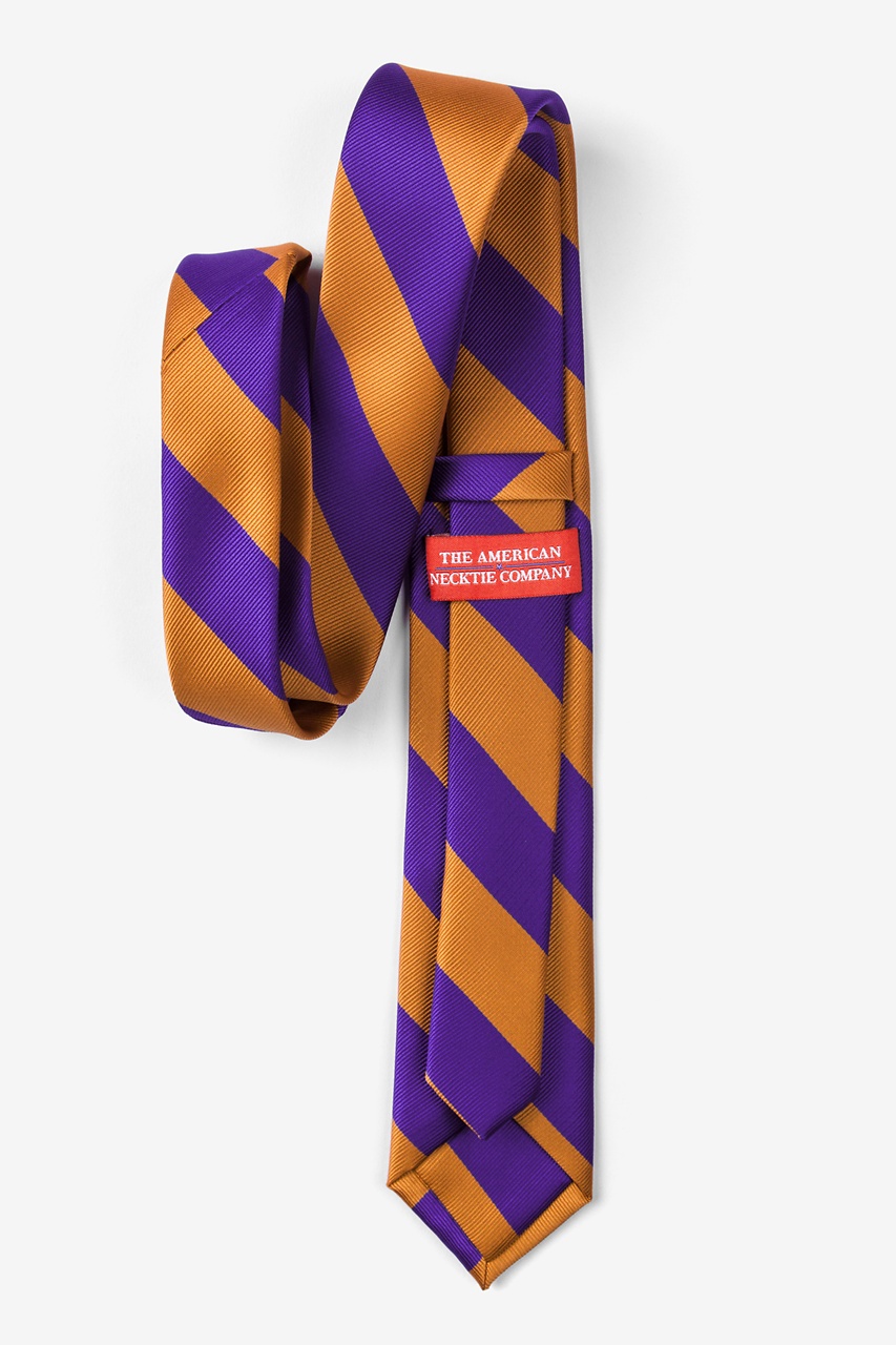 Orange & Purple Stripe Skinny Tie Photo (1)