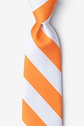 Orange & White Extra Long Tie Photo (0)