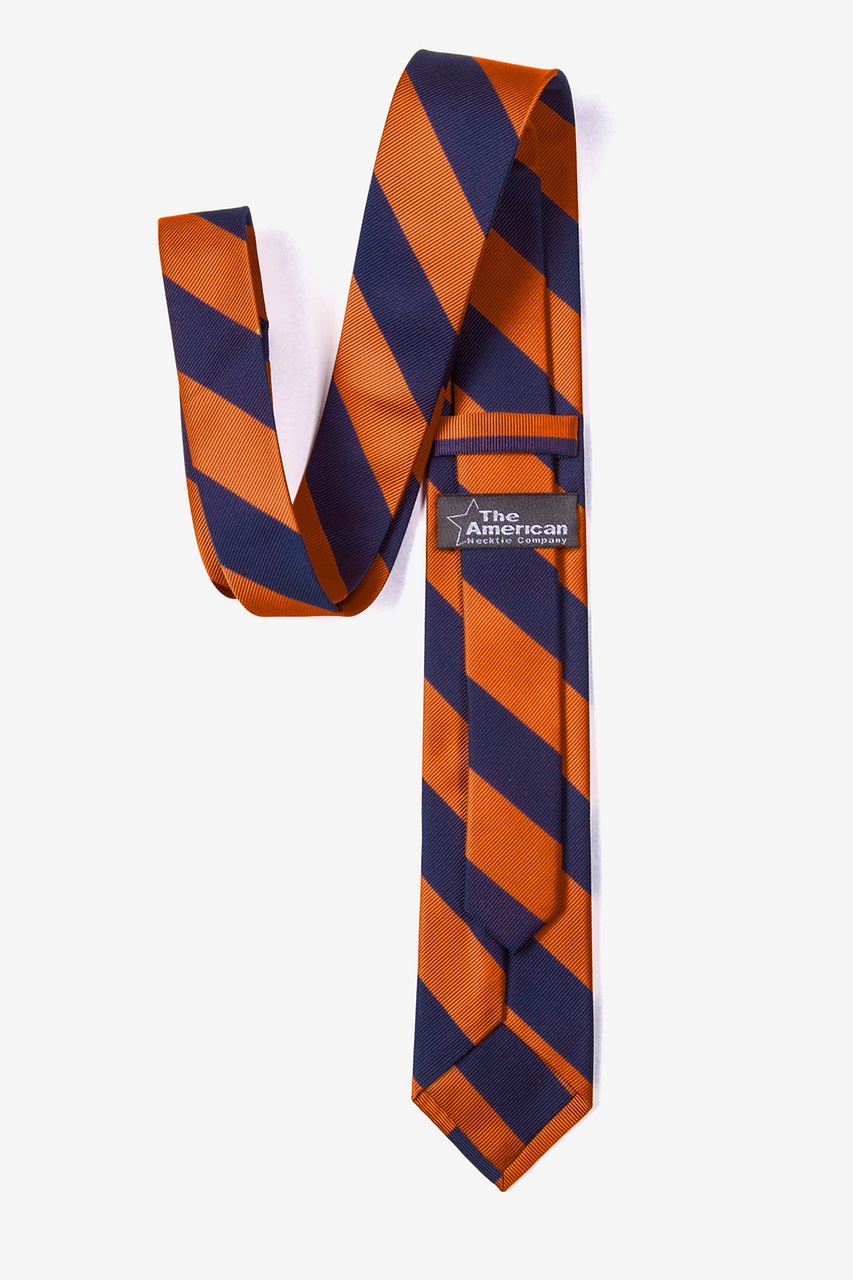 Orange and Navy Stripe Tie For Boys Photo (1)
