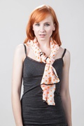 Orange Itsy Bitsy Teenie Weenie Scarf Photo (4)