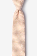 Orange Chamberlain Check Skinny Tie Photo (0)