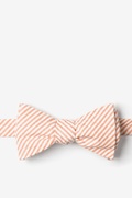 Orange Kensington Seersucker Self-Tie Bow Tie Photo (0)
