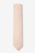 Orange Kensington Seersucker Skinny Tie Photo (1)