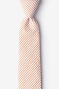 Orange Kensington Seersucker Skinny Tie Photo (0)