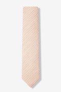 Orange Kensington Seersucker Skinny Tie Photo (0)