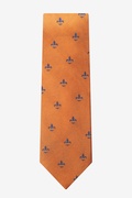 Fleur De Lis Orange Tie Photo (0)