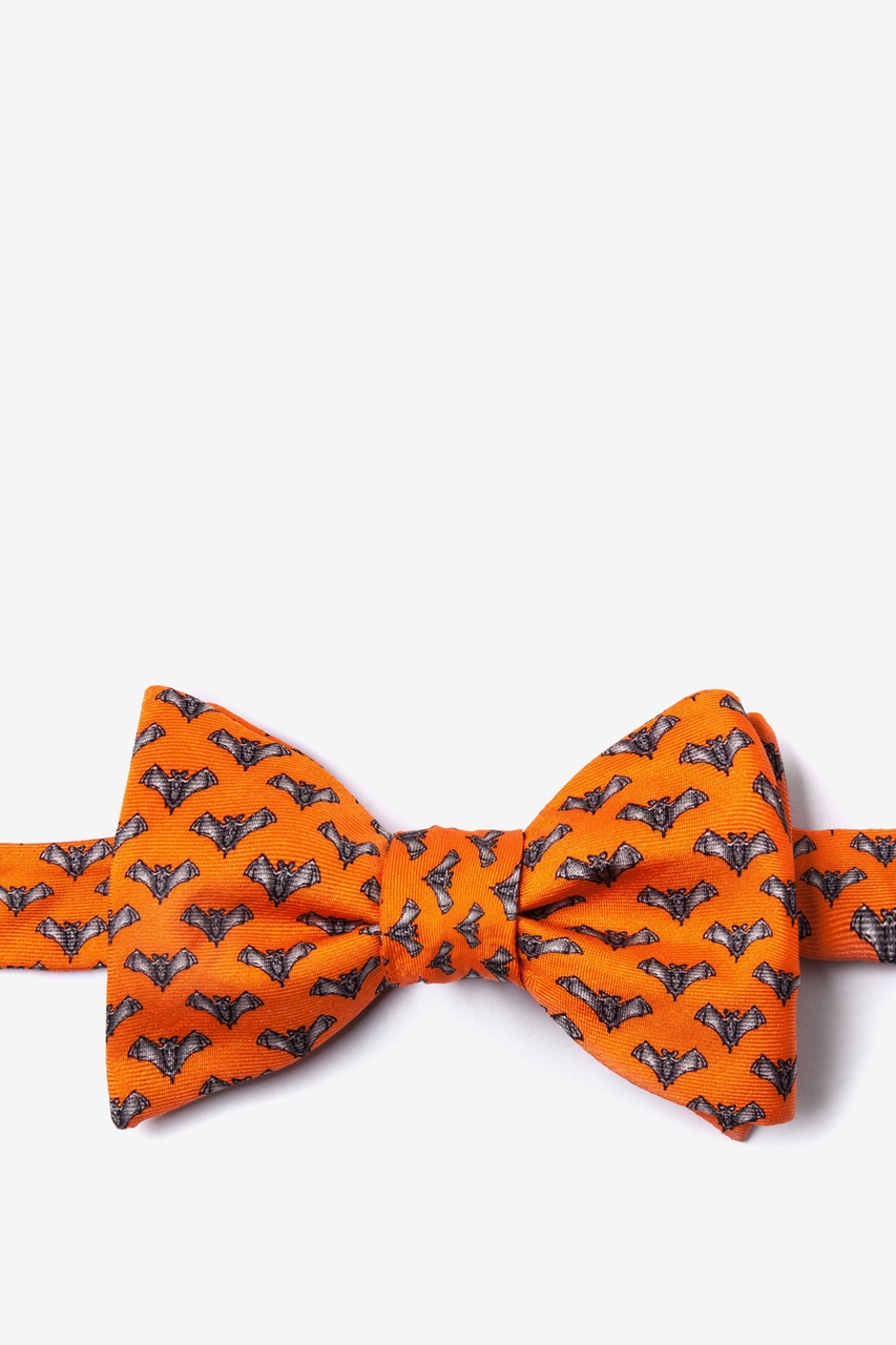 Going Batty Orange Self-Tie Bow Tie Photo (0)