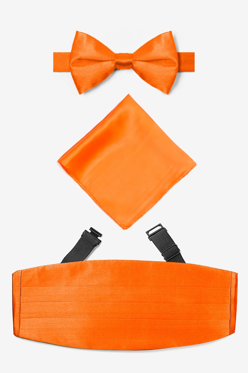 Orange Dream Pretied Bow Tie Cummerbund Set
