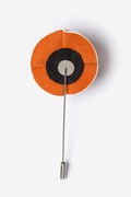 Orange Piped Flower Lapel Pin Photo (1)