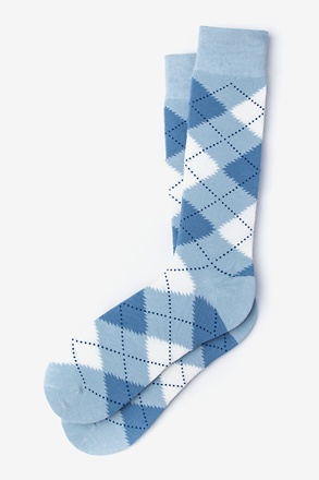 Argyle Assassin Pale Blue Sock