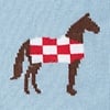 Derby Horse Pale Blue Sock
