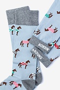 Derby Horse Pale Blue Sock Photo (1)