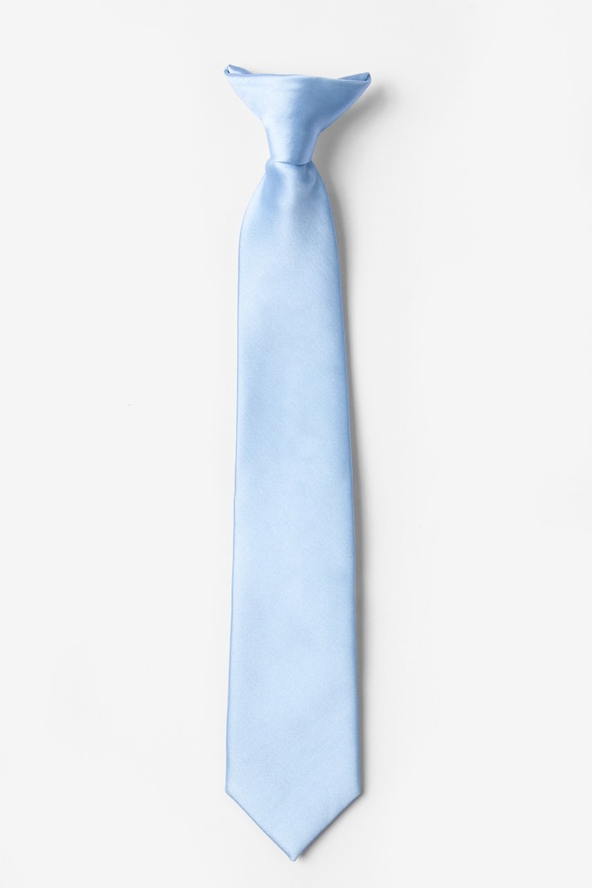 Pale Blue Clip-on Tie For Boys Photo (0)