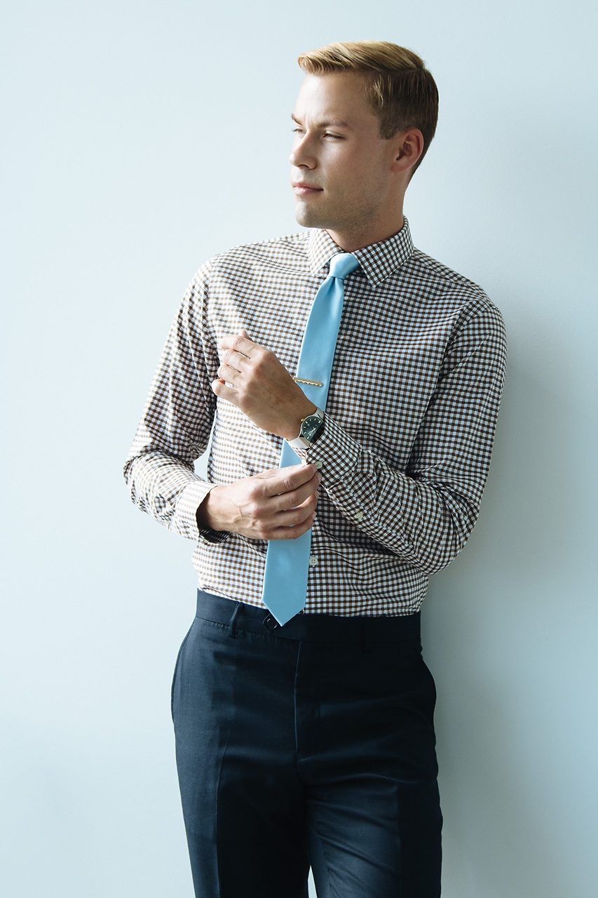 Pale Blue Microfiber Extra Long Tie | Ties.com