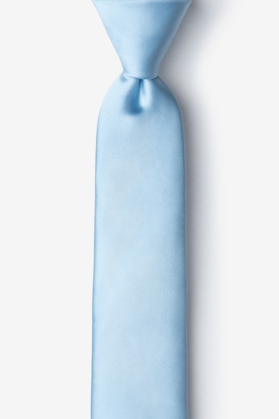 Pale Blue Microfiber Pale Blue Skinny Tie