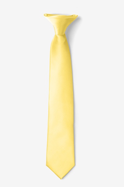Pale Lemon Microfiber Pale Lemon Clip-on Tie For Boys