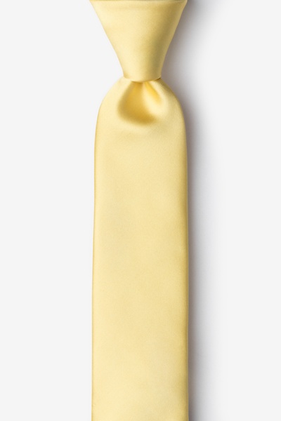 Pale Lemon Microfiber Pale Lemon Skinny Tie