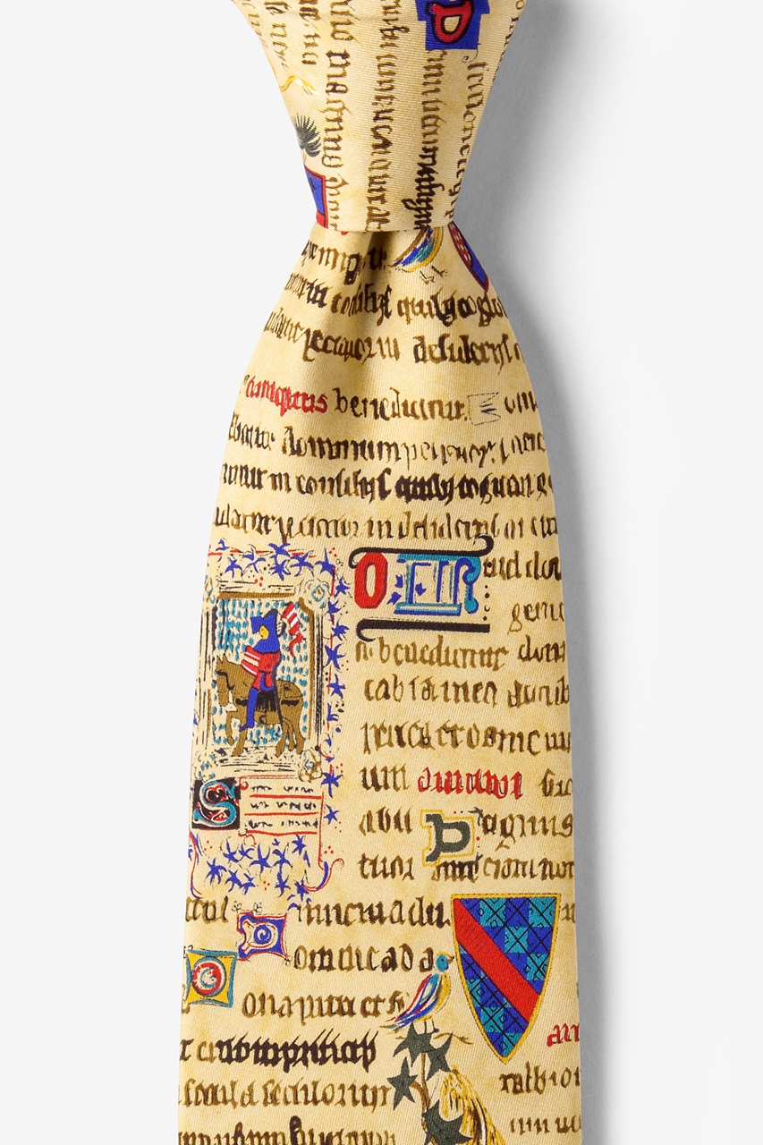 Illuminated Manuscript Parchment Tie Photo (0)