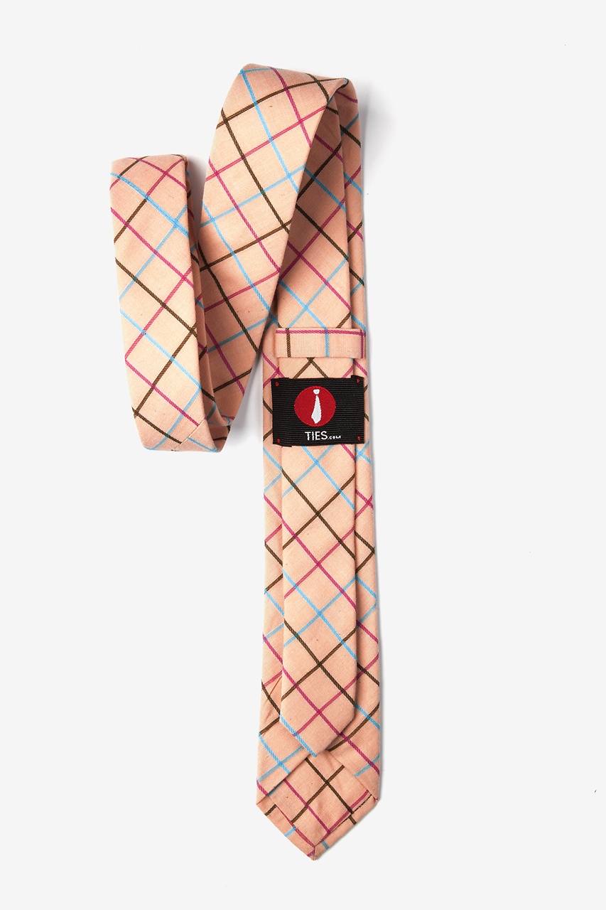 peach plaid tie