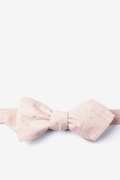 Peach Simplicity Speckle Diamond Tip Bow Tie Photo (0)