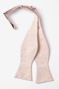 Peach Simplicity Speckle Self-Tie Bow Tie Photo (1)