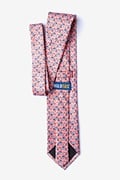 Blue Whales Peach Extra Long Tie Photo (1)