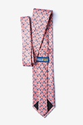 Blue Whales Peach Extra Long Tie Photo (1)