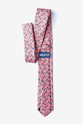 Blue Whales Peach Skinny Tie Photo (1)