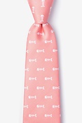 Fish Bones Peach Extra Long Tie Photo (0)