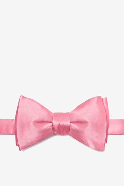 Peony Pink Silk Self Tie Bow Tie | Ties.com