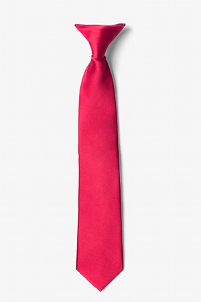 Persian Red Clip-on Tie For Boys