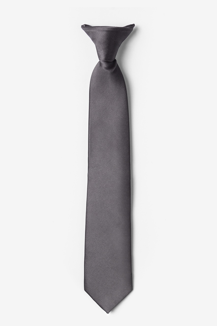 Pewter Clip-on Tie For Boys Photo (0)