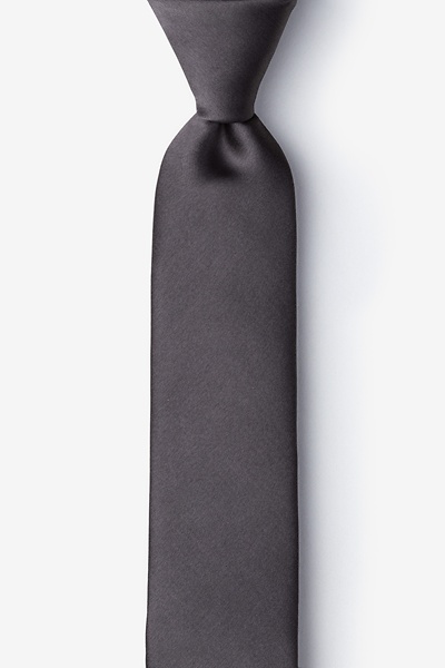 Pewter Microfiber Pewter Skinny Tie