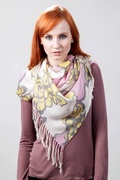 Pink Giant Flower Scarf Photo (3)
