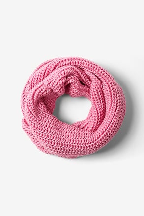 _Pink Concord Knit Infinity Scarf_