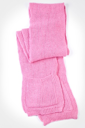 Pink Pocket Knit Scarf