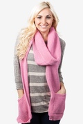 Pink Pocket Knit Scarf Photo (0)