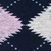 Pink Carded Cotton Argyle Assassin Medium-Large Sock
