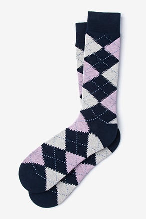 _Argyle Assassin Pink Medium-Large Sock_