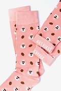 Cup of Coffee Pink Sock Photo (2)