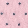 Pink Carded Cotton Dapper Dots Medium-Large Sock