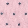 Pink Carded Cotton Dapper Dots Sock