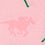 Pink Carded Cotton Derby Rose Small-Medium Sock