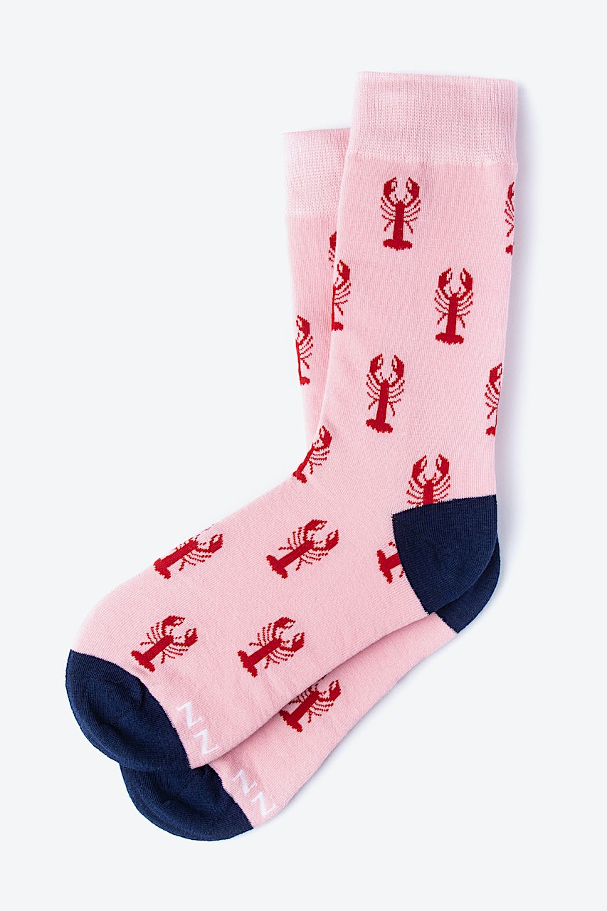 Pink Carded Cotton Great Catch His & Hers Socks | Ties.com