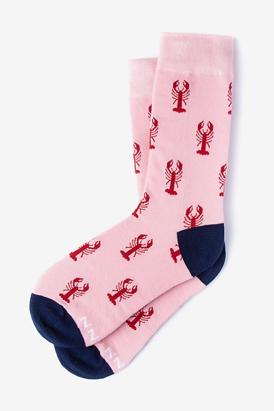 Pink Carded Cotton Great Catch Small-Medium Sock