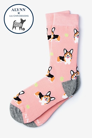 Corgi Dog Pink Women's Sock