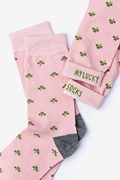 Shamrock Pink Women's Sock Photo (1)
